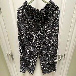 Wide leg poka dot pants